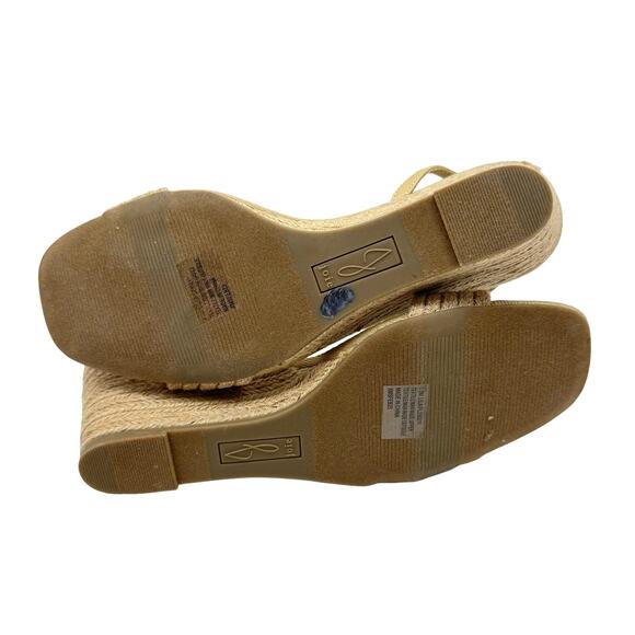 Joie | Lila Neutral Tan Jute Covered Vegan Strap OpenToe Espadrille Wedge Sandal - Picture 10 of 10